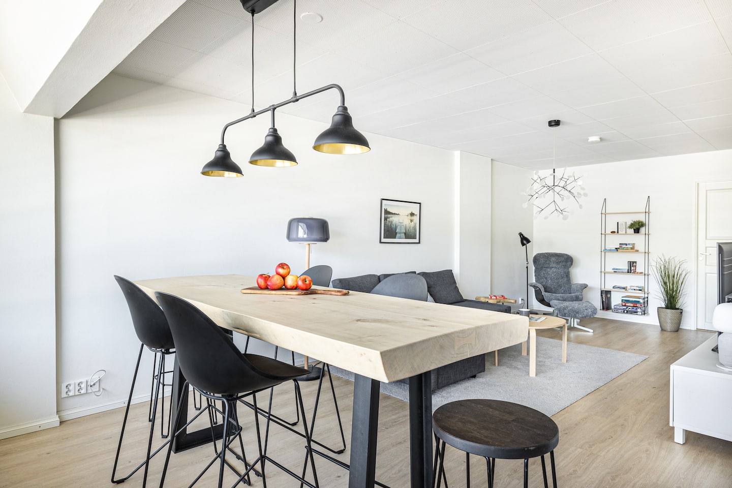 Dining table and open living space