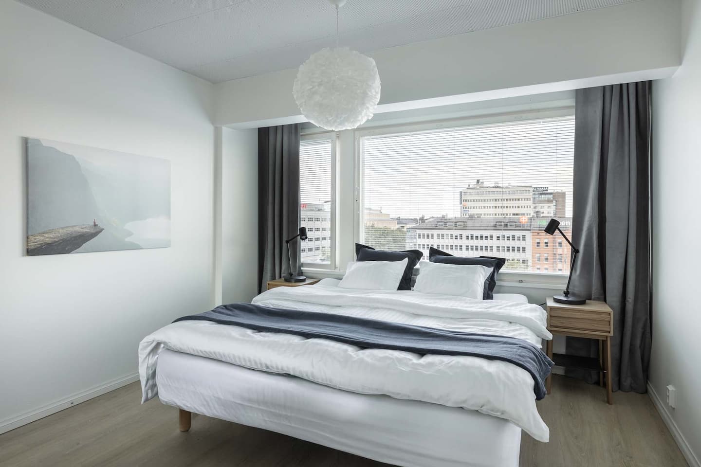 Master bedroom with city view