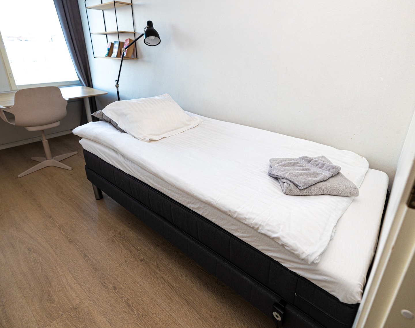 Third bedroom with single bed and desk